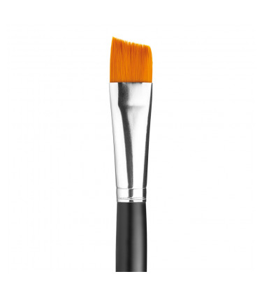Synthetic bristle, angled flat tip artistic brush
